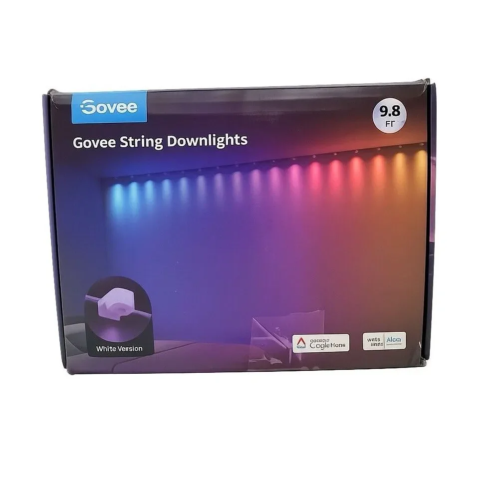 Govee RGBIC String Downlights Smart LED 9. 8ft Lights Works w Alexa Music Sync